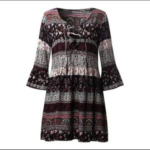 PLUS SZ boho Floral summer dress